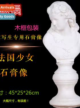 French young girl plaster statue art sketching teaching aids
