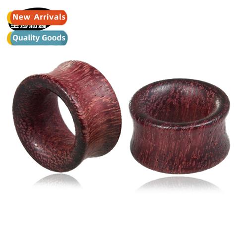 Premium Violet Wood Hollow Ear Expanders Stud Earrings Pierc