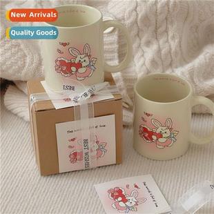 household tableware female angel value mug high ceramic rabb
