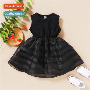 2120 new color Spring middl solid Autumn sleeveless Girls