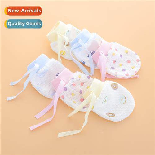 Baby physical anti-scratch face mtens baby adjustable summer