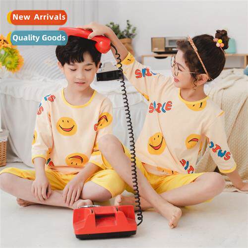 Spring and summer childrens cott underwear set  boys and gir