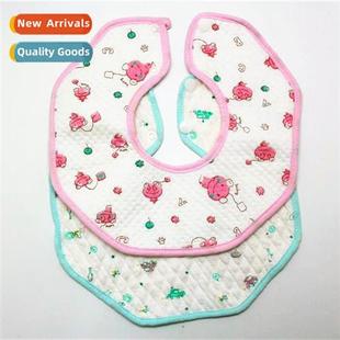 Bib Cloth Baby Infant Square Snap Tie Droolin Mouth