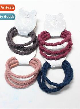 s new simple small fresh  rope  circle persalized  tie rubbe