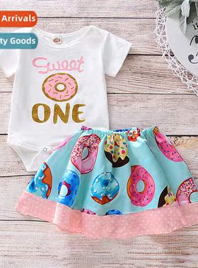 Summer New 2019 Childrens Short Sleeve Printed Top Polka Dot