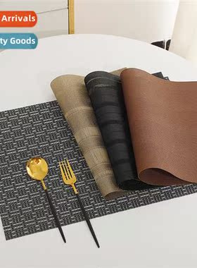 Tasseled Teslin placemats PVC woven waterpro table mats anti