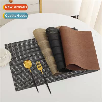 Tasseled Teslin placemats PVC woven waterpro table mats anti