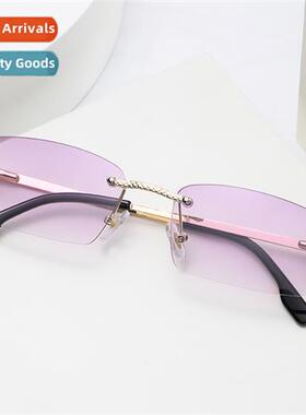 s311 rimless square spring foot sunglasses ocean  new ins st