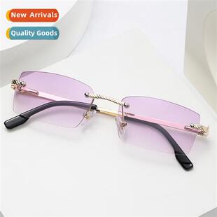 s311 rimless square spring foot sunglasses ocean new ins st