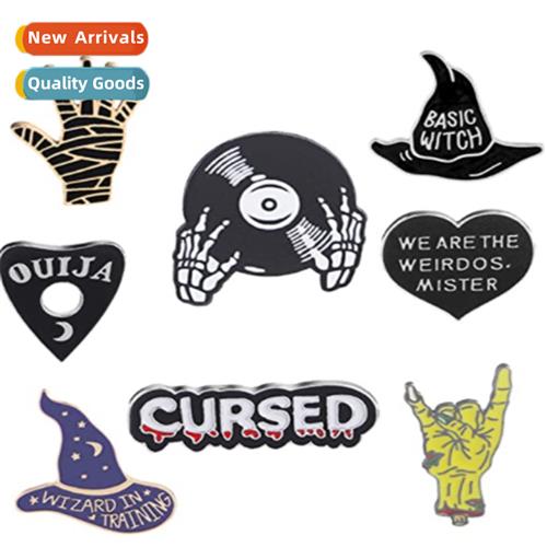 Halloween Pin Set Punk Backpack Gothic Vampire Skull Pumpkin