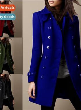 2023 Fall  Winter Double Breasted Casual Tweed Jacket Womens