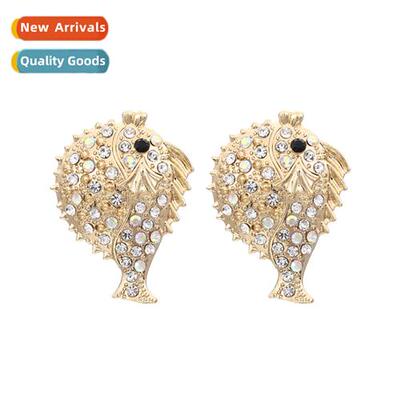 creative octopus wh diamd earrings zinc alloy simple persaly