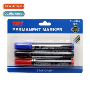 TIMWATER 3pcs carded markers black blue red color logistics