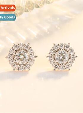 n early spring micro-diamd square earrings female light luxu
