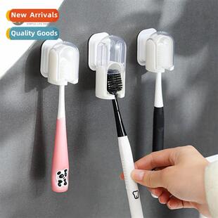 Dustpro toothbrush holder wh cover hole-free storage rack wa