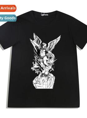 Dark Devil Angel Harajuku wind men  women students loose cou