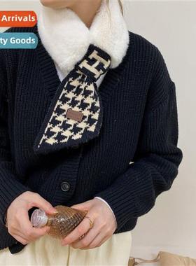 2021 South Koreas new fall and winter Thousand Bird Grid fas