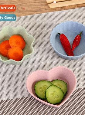 Home Kchen Wheat Straw Seasing Plate Creative Plastic Round