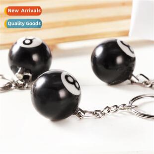Mini billiards keychain simulati pool pendant carto billiard