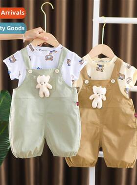 Boys summer su su 2023 new hsome baby boy carto strappy pant