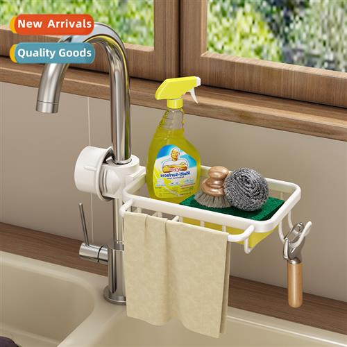 Space aluminum kchen faucet shelves draining rack sink sink