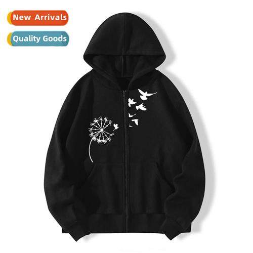 2022 High Set Hip Hop Oversize Deli Lg Sleeve Zipper Sweatsh