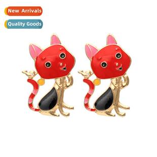 New creative fashi persaly cute fox earrings simple Korean s