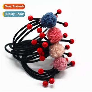 red new The beads strg three rope knotting circle