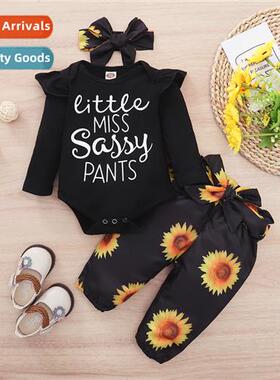 Girls Spring  Autumn 2021 new n letters printed lg-sleeved t