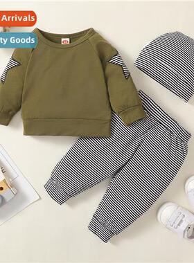 Boys spring  autumn  2022 new n solid color lg-sleeved top +