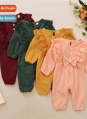 ins baby spring  fall  2021 new n baby girl lace lace lg-sle