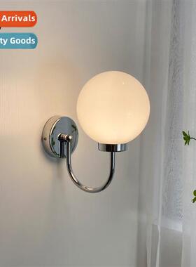 Antique chrome wall lamp round ball light luxury retro vinta
