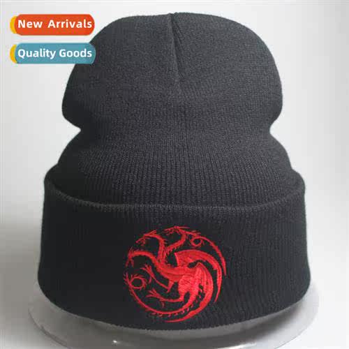 popular men  women warm wool cap drag fire drag embroidery G