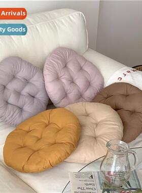 Ins wind simple solid color round cushi Mori color fart cush