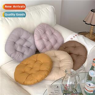 Ins wind simple solid color round cushi Mori color fart cush