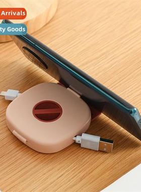 Portable Rotating Charging Cable Data Cable Headphe Organize