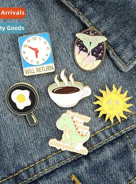 New creative omelette cfee brooch Cute Department Doraem ala