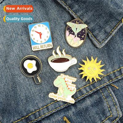 New creative omelette cfee brooch Cute Department Doraem ala
