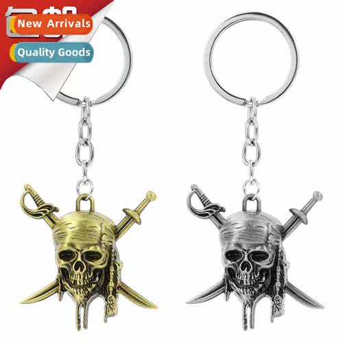 Pirates   Caribbean Captain Jack skull keychain Europe and