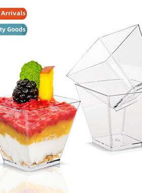 2oz mini square mousse cups disposable dessert mousse cake c