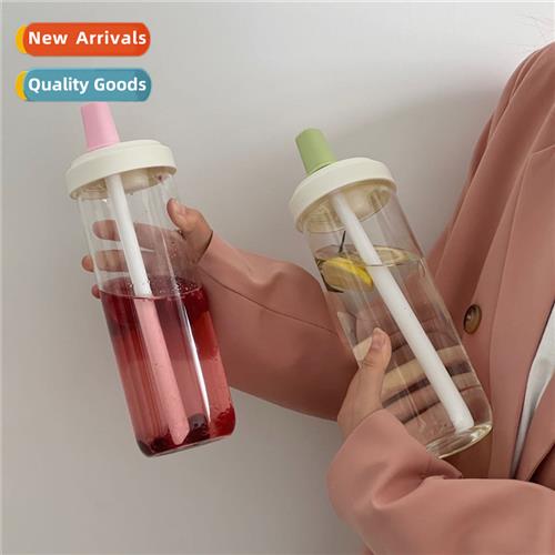 Korea ins simple glass cup female large capacy transparent g