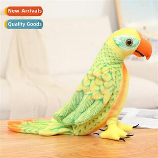 Creative parrot plush toy parrot doll window gardening props