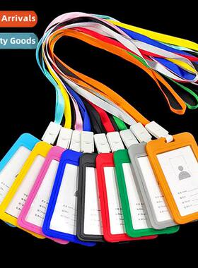 Work perm card holder lanyard double-sided ID card holder fa