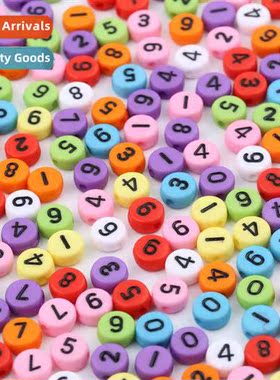 Acrylic loose beads English letters flat beads diy childrens