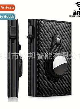 New Cred Card Case Bifold Bank Card Holder Wallet Side Push