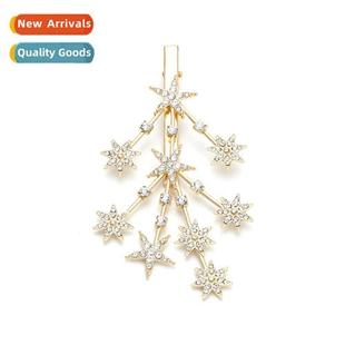 star clips retro Hair drilling fashi alloy side accessories