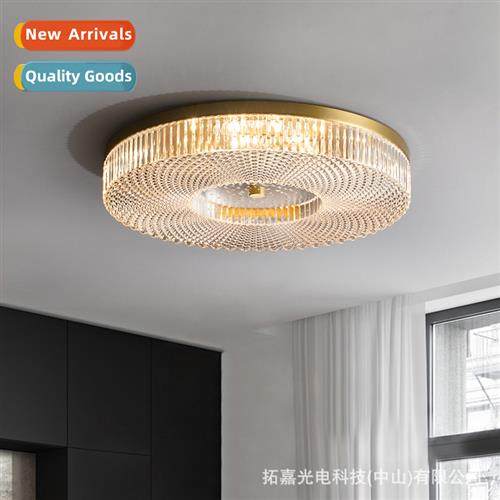 Round all copper bedroom ceiling light warm atmosphere acryl