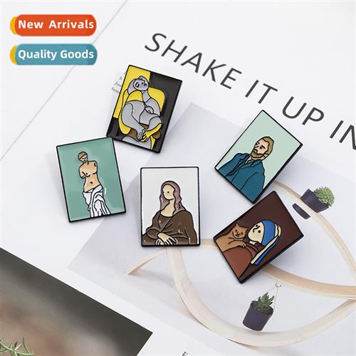 Europe and  Uned States abstract art oil painting brooch Ma