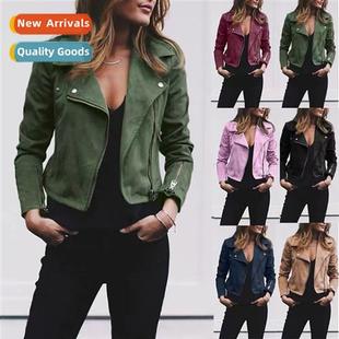 winter new zipper short oblique fall collar 2023 womens