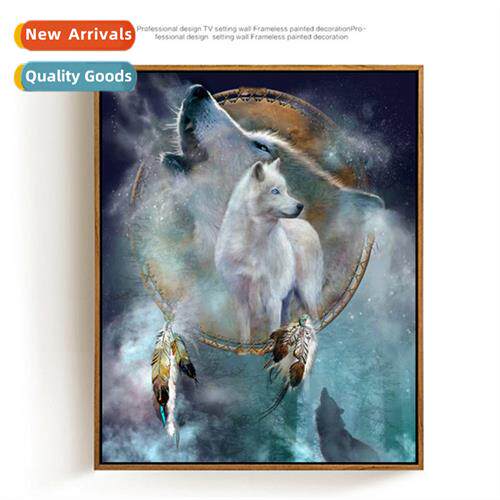 Stick drill painting dream catcher wolf new animal cross stc